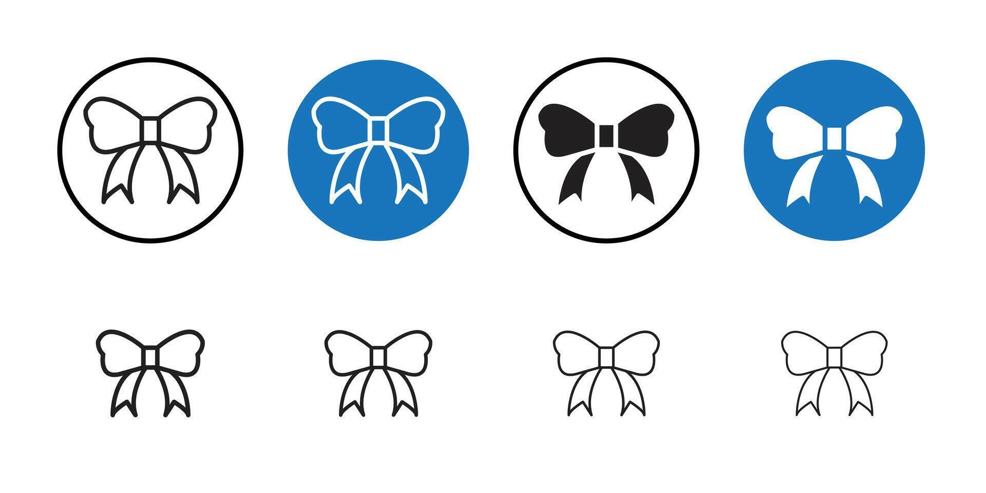 Ribbon Icon Thin line art collection vector
