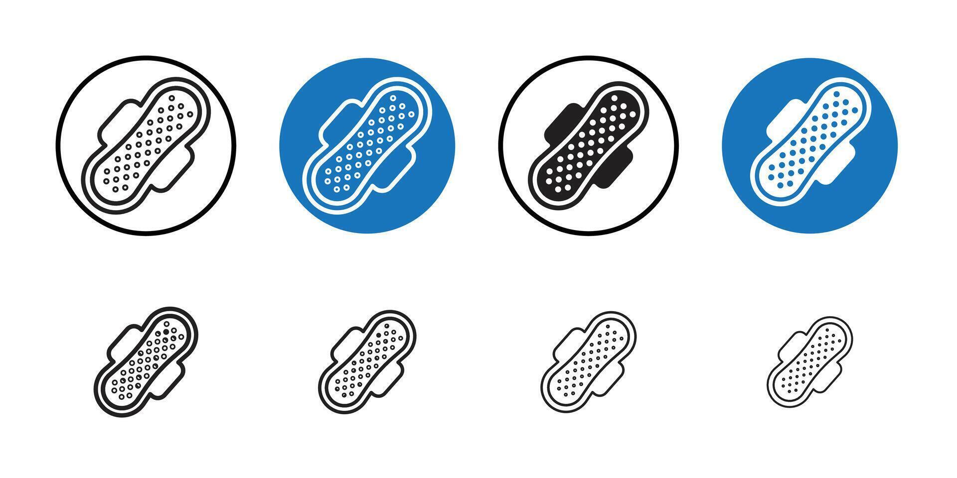 Sanitary pad icon Thin line art collection vector
