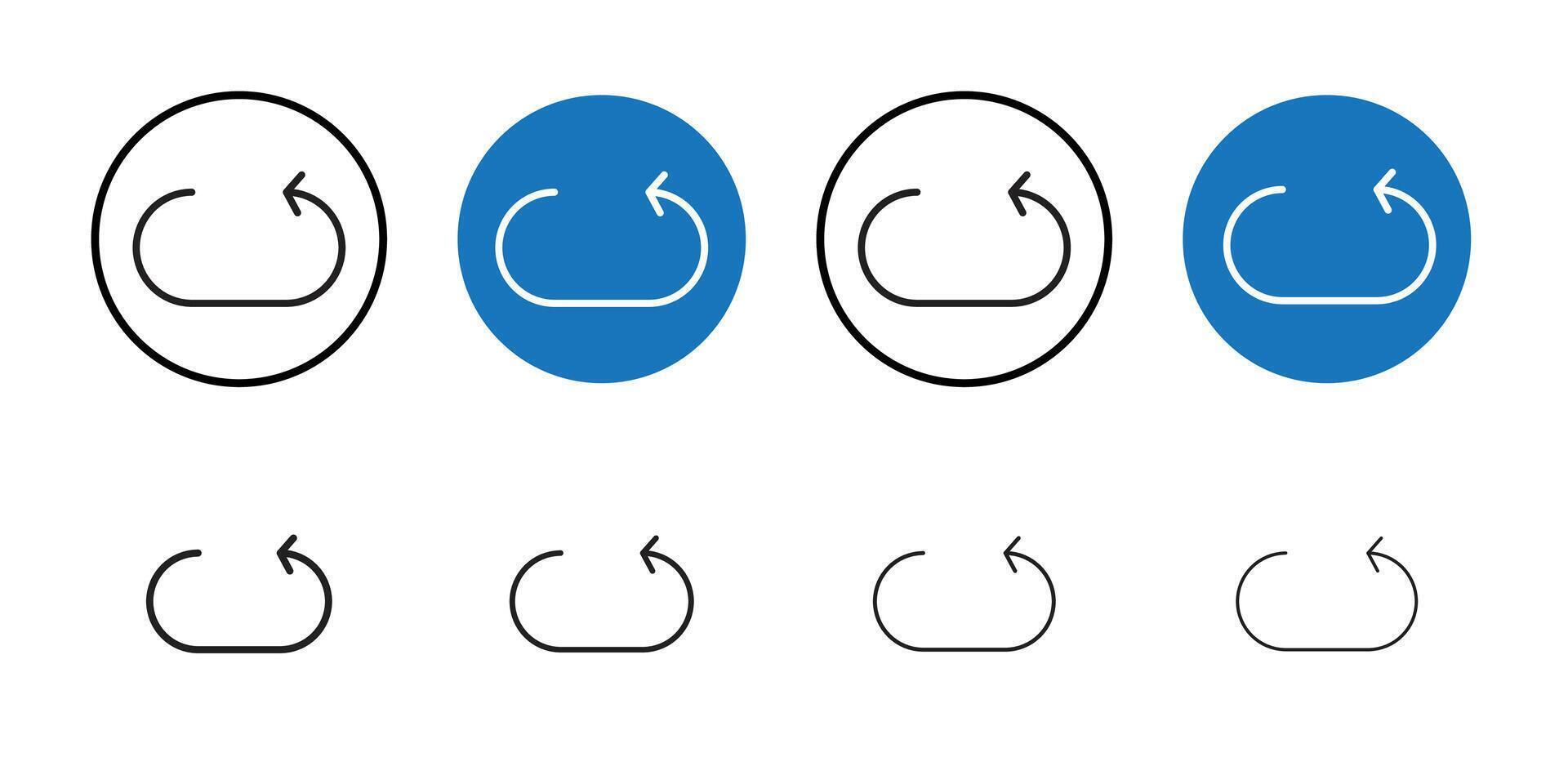 Reset icon Thin line art collection vector