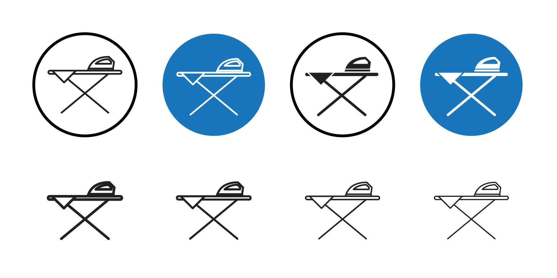 Ironing board icon Thin line art collection vector