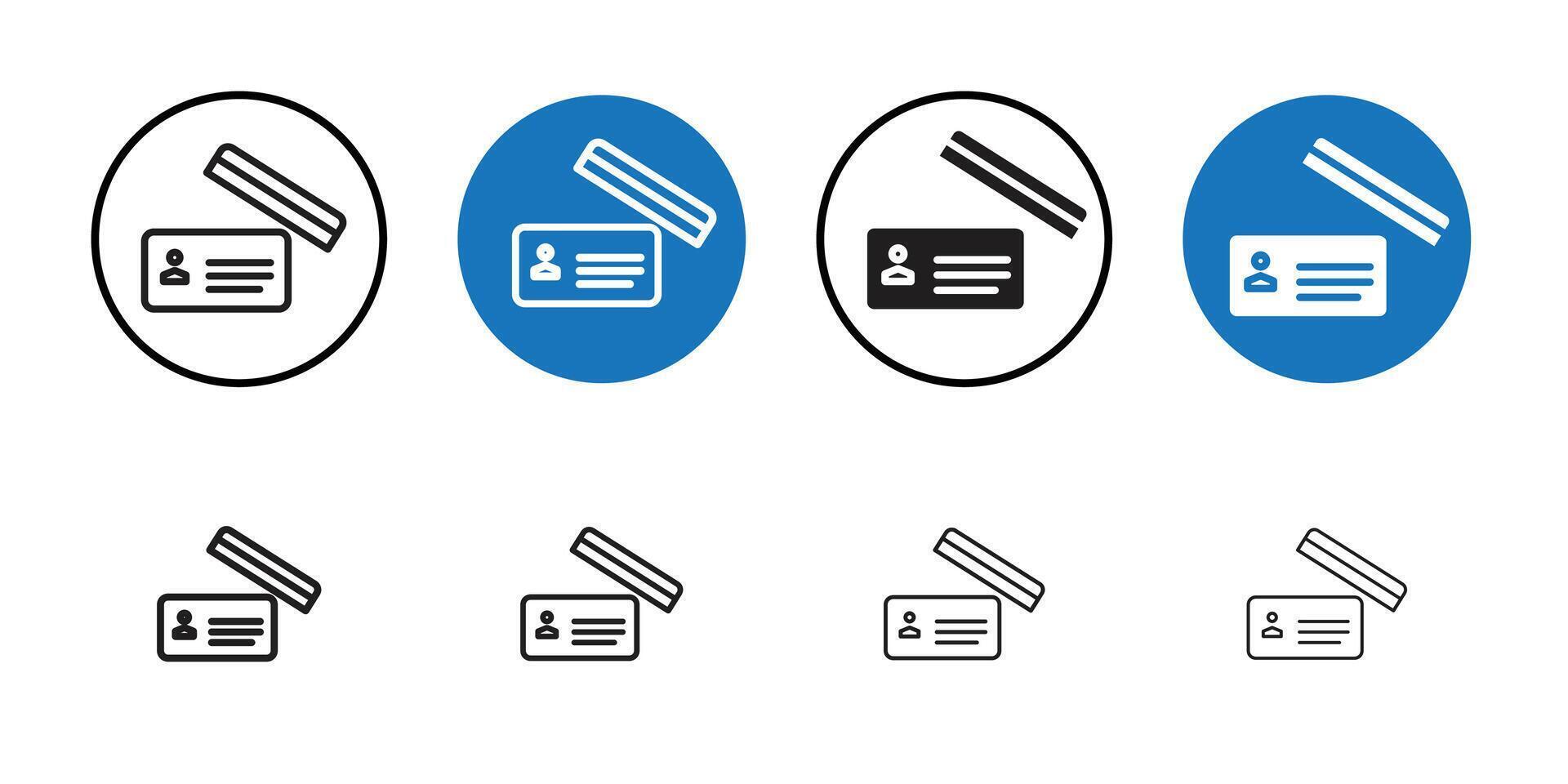 Personal documents icon Thin line art collection vector