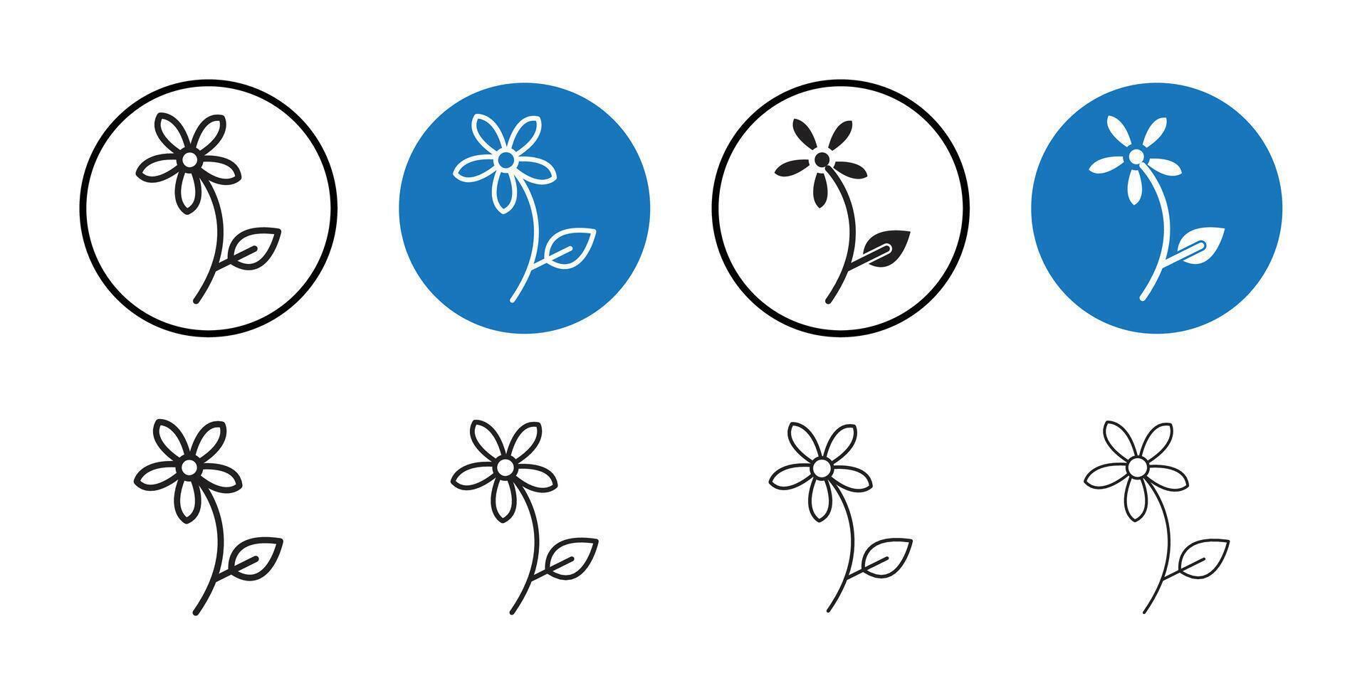 Jasmine icon Thin line art collection vector