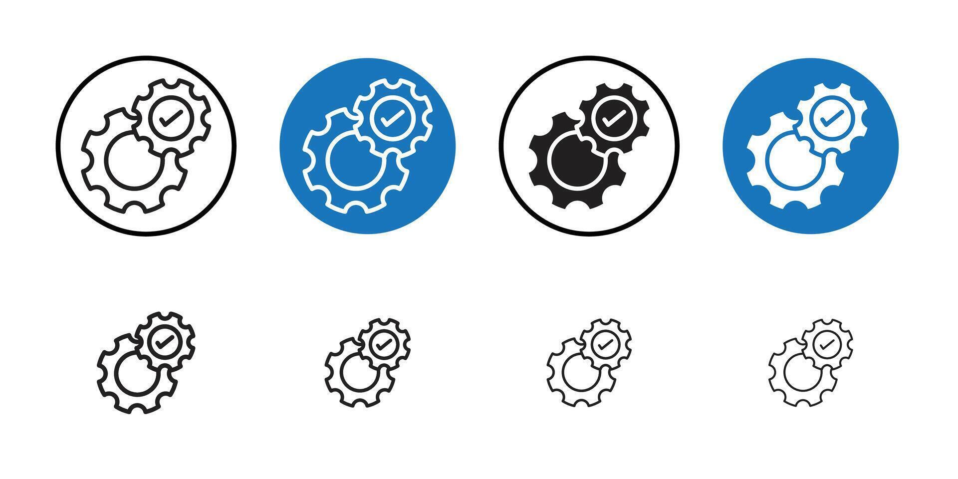 Manage icon Thin line art collection vector