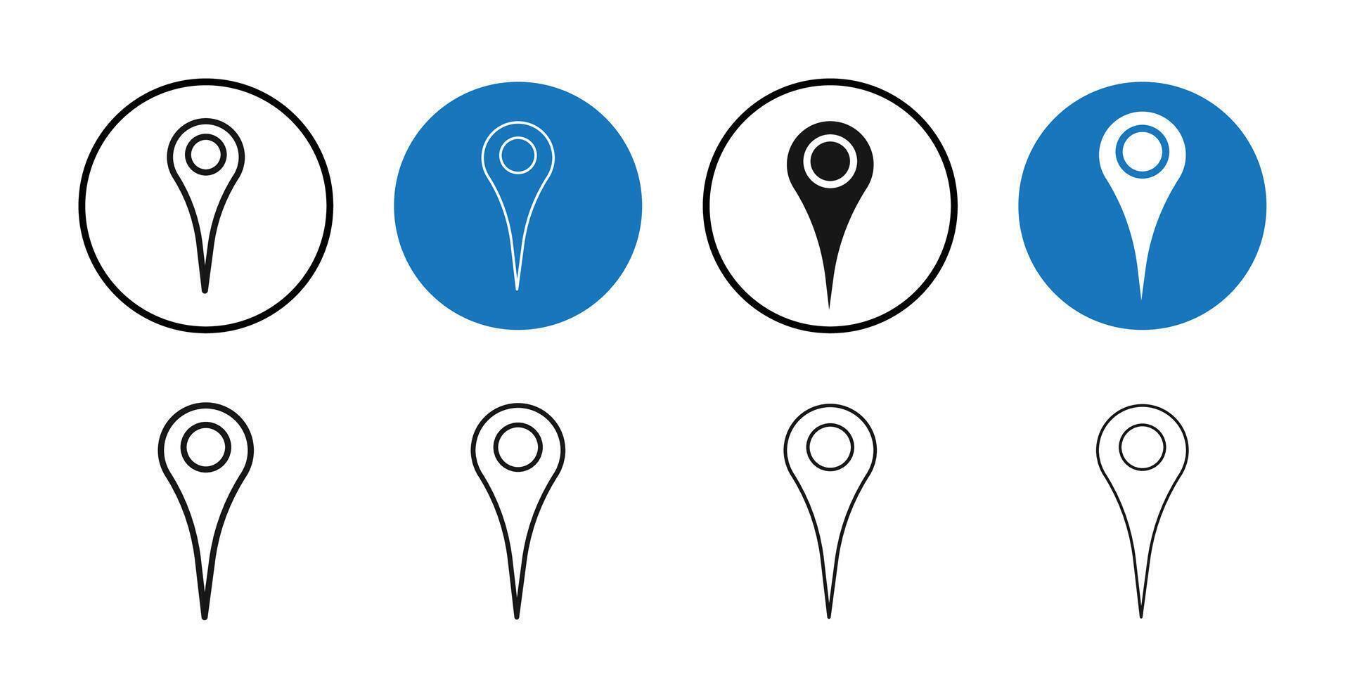 Map Marker icon Thin line art collection vector