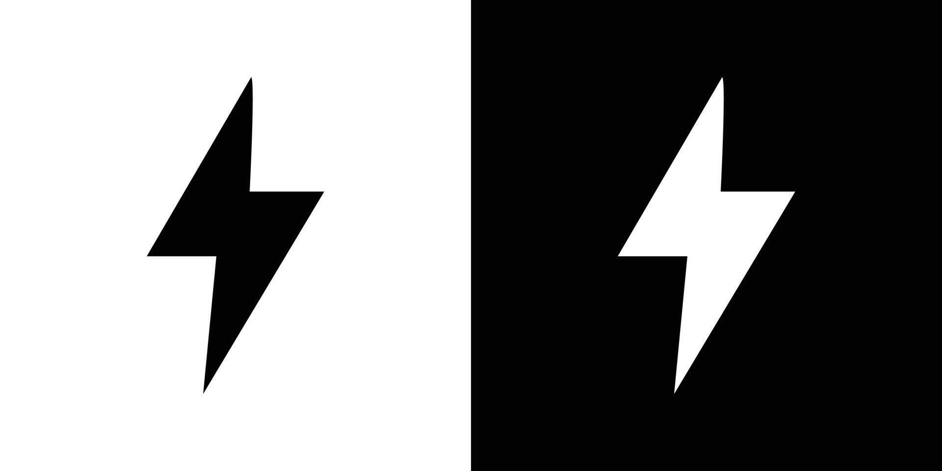 lightning bolt icon Flat art illustration in outline vector
