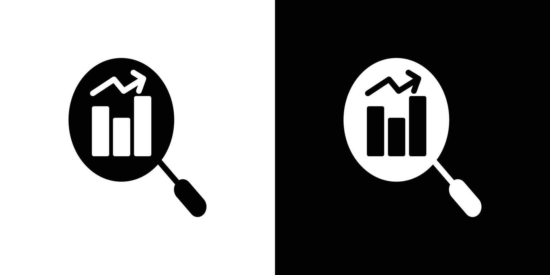 data analysis icon Flat art illustration in outline vector