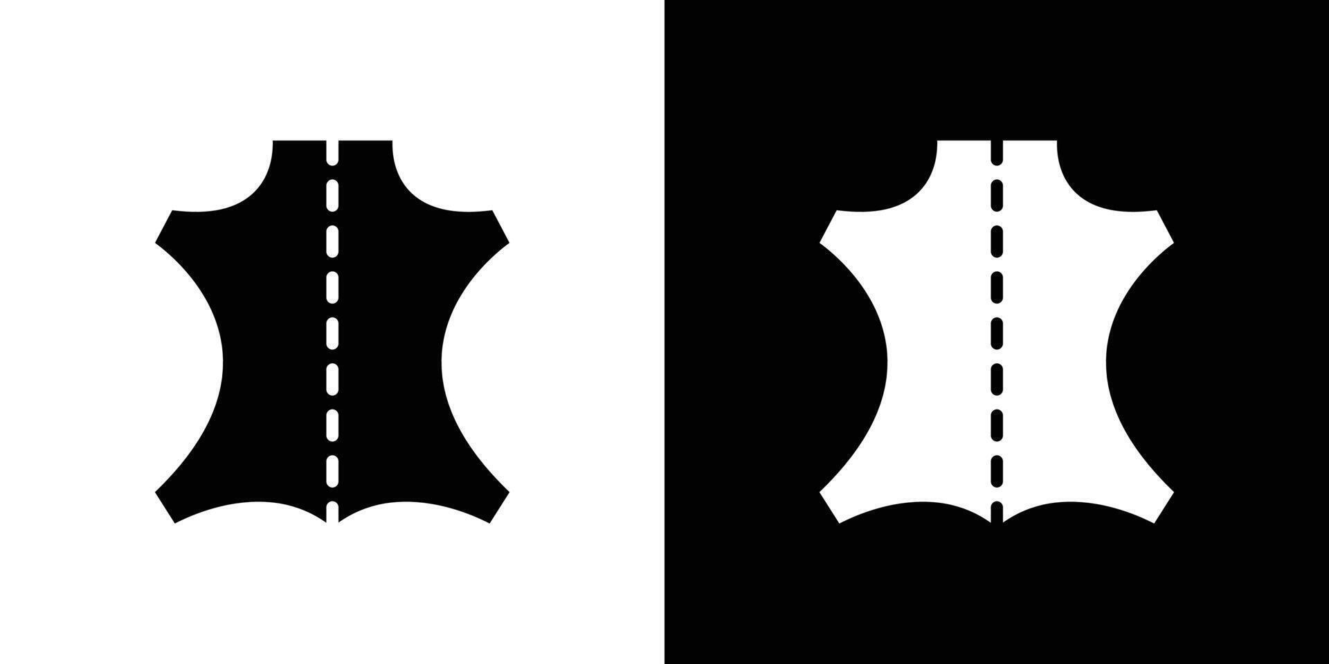 Leather Icon Flat art illustration in outline vector