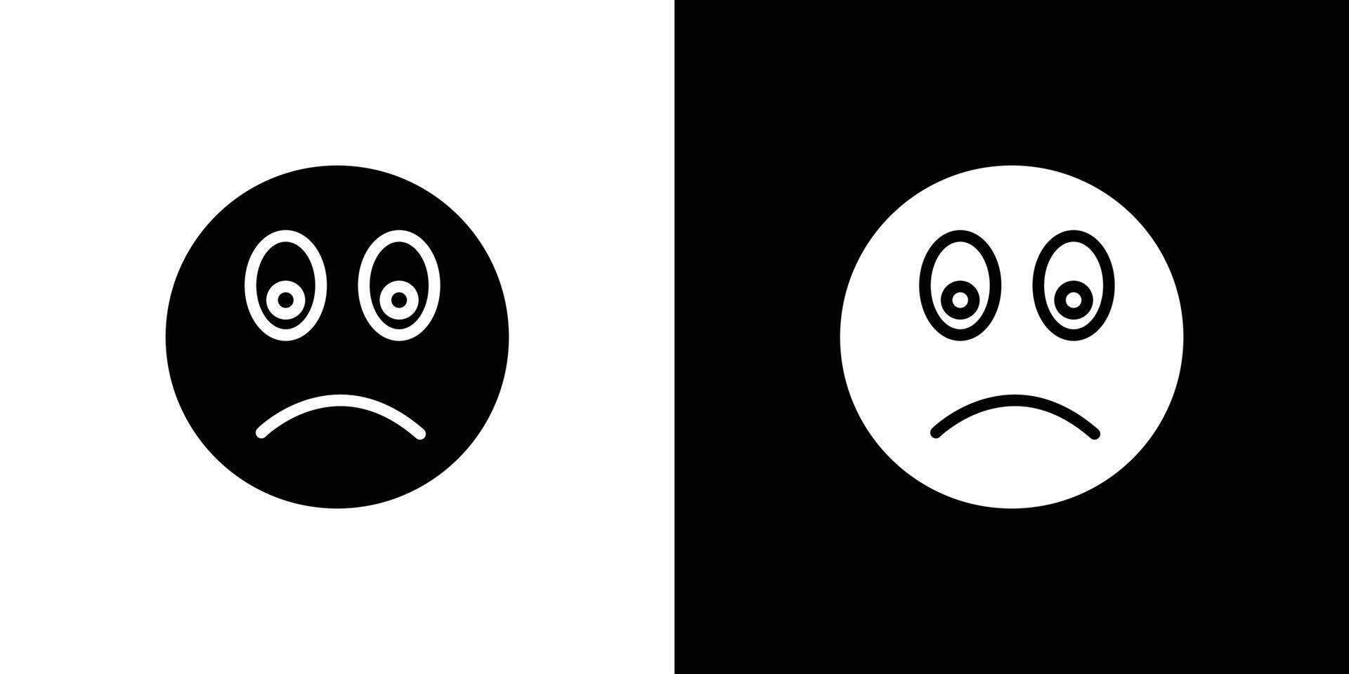 Guilty face emoji icon Flat art illustration in outline vector