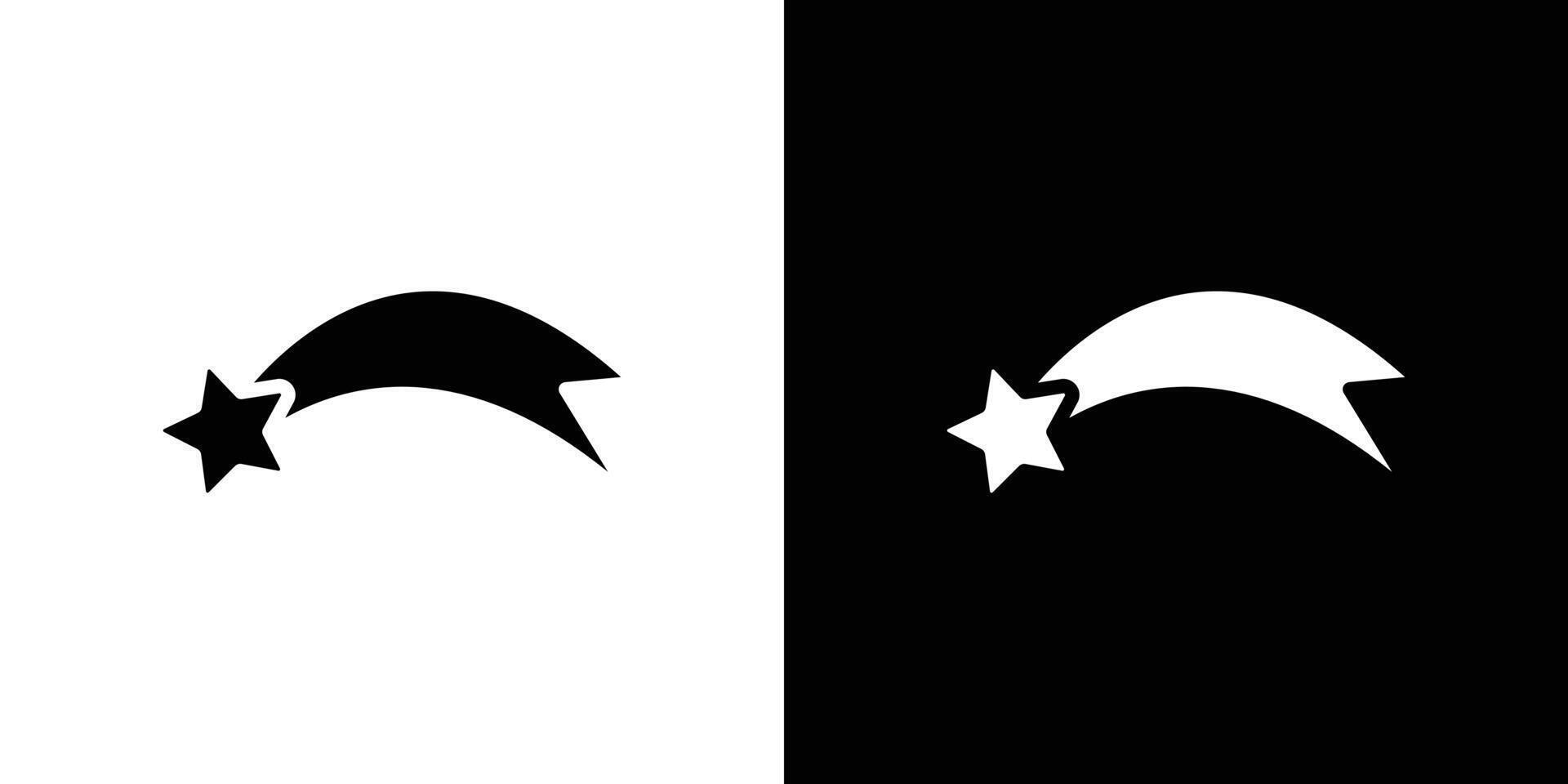 Falling Star Icon Flat art illustration in outline vector