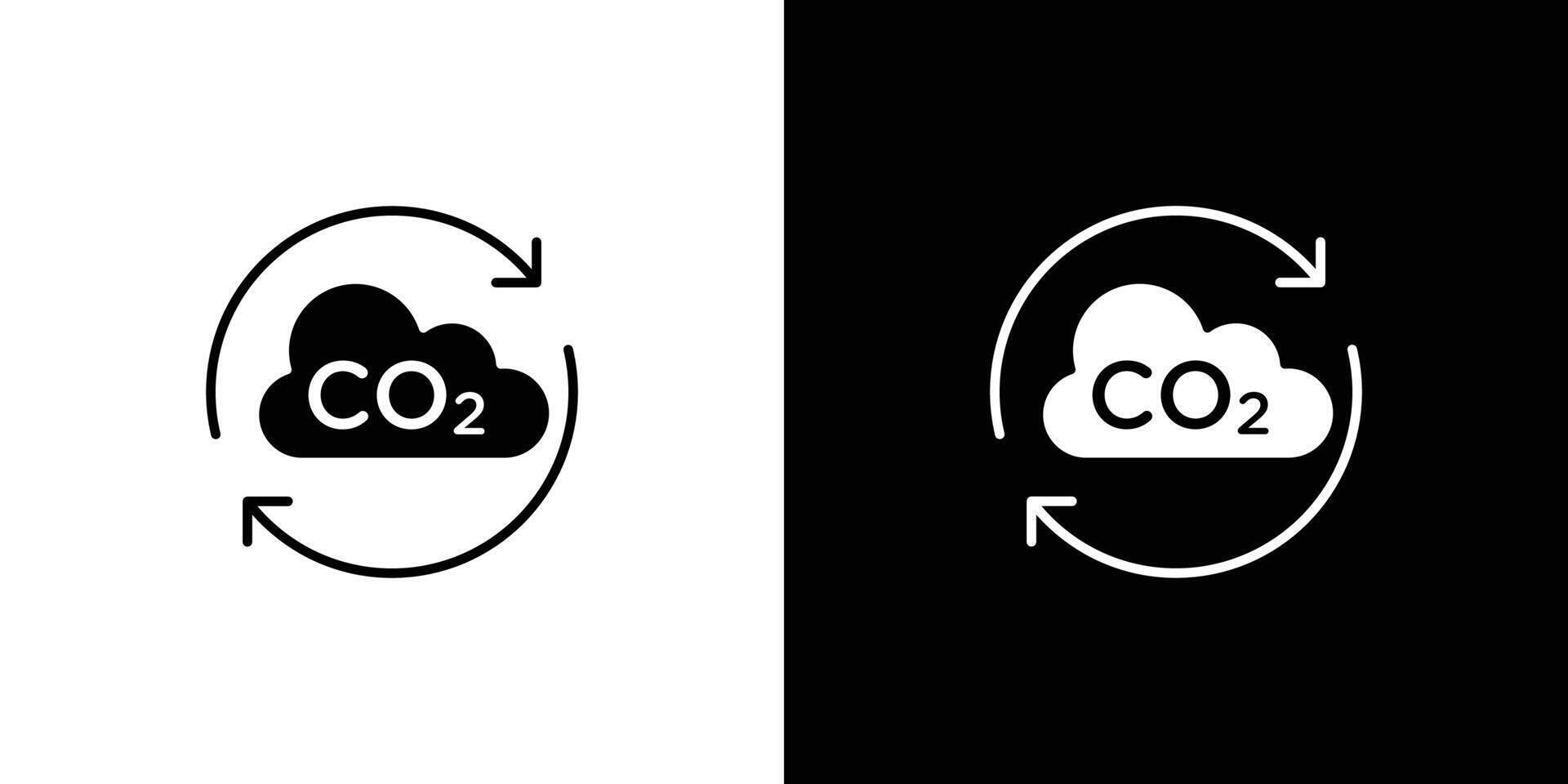 CO2 gas carbon dioxide icon Art design illustration vector