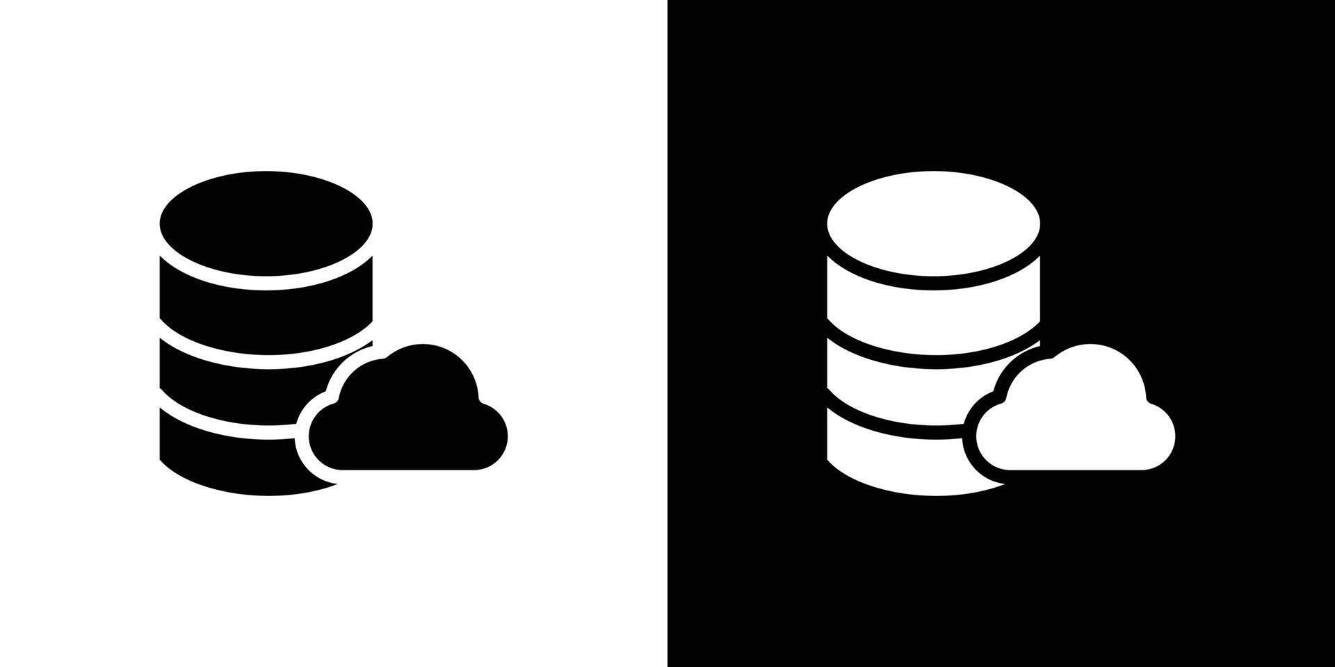 cloud database icon set illustration vector