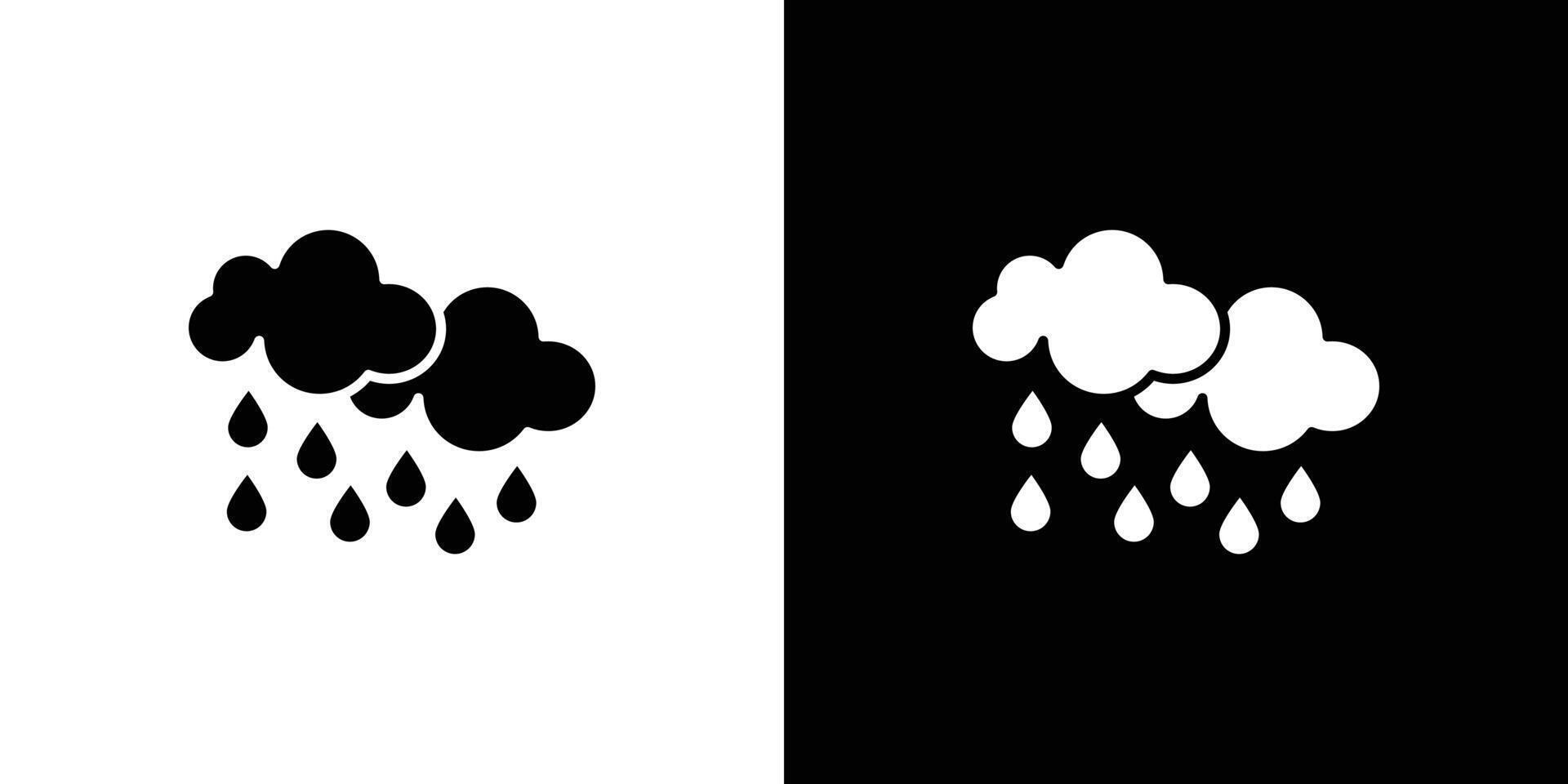 Rain icon Flat art illustration in outline vector