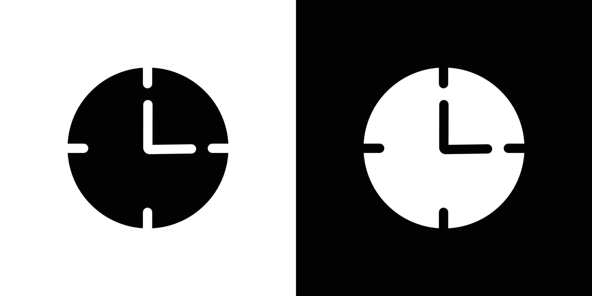 Clock time icon set illustration vector