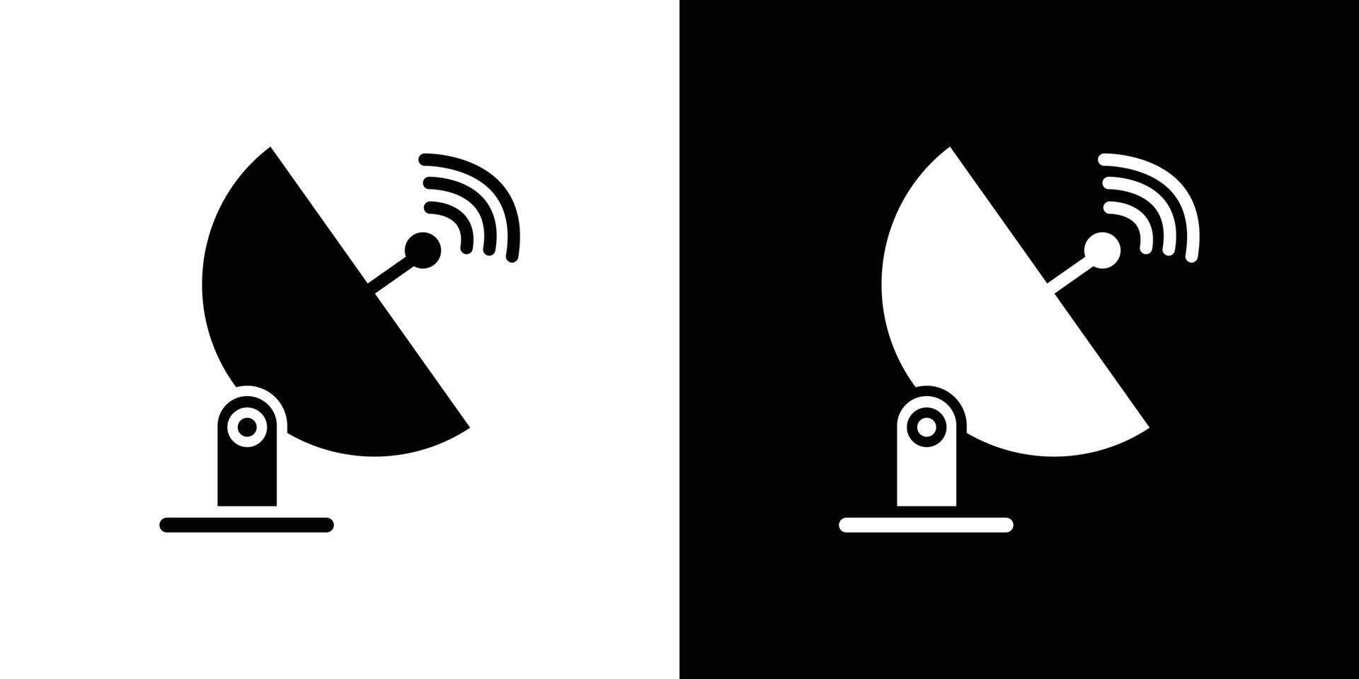 Satellite apparatus icon Flat art illustration in outline vector