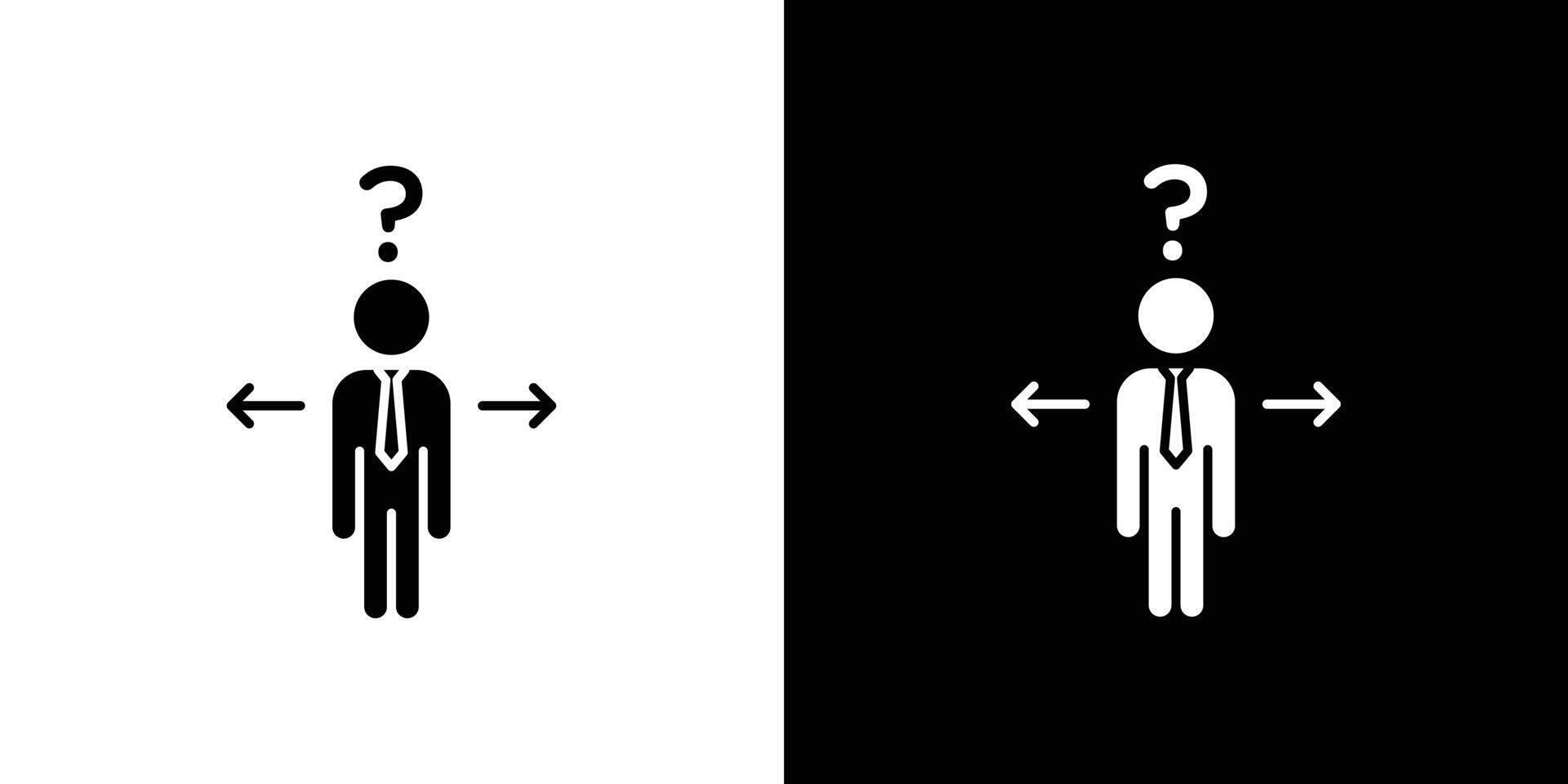 Business Decision Confusion Icon Art design illustration vector