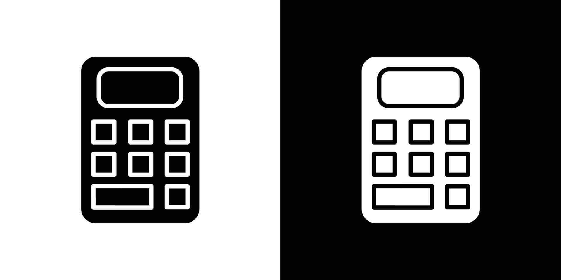 Calculator icon Flat art illustration in outline vector