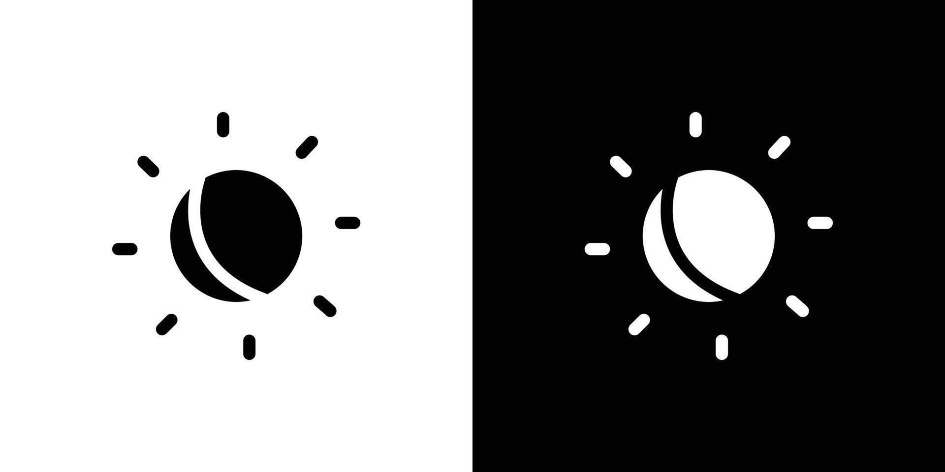 Sun and moon icon set illustration vector