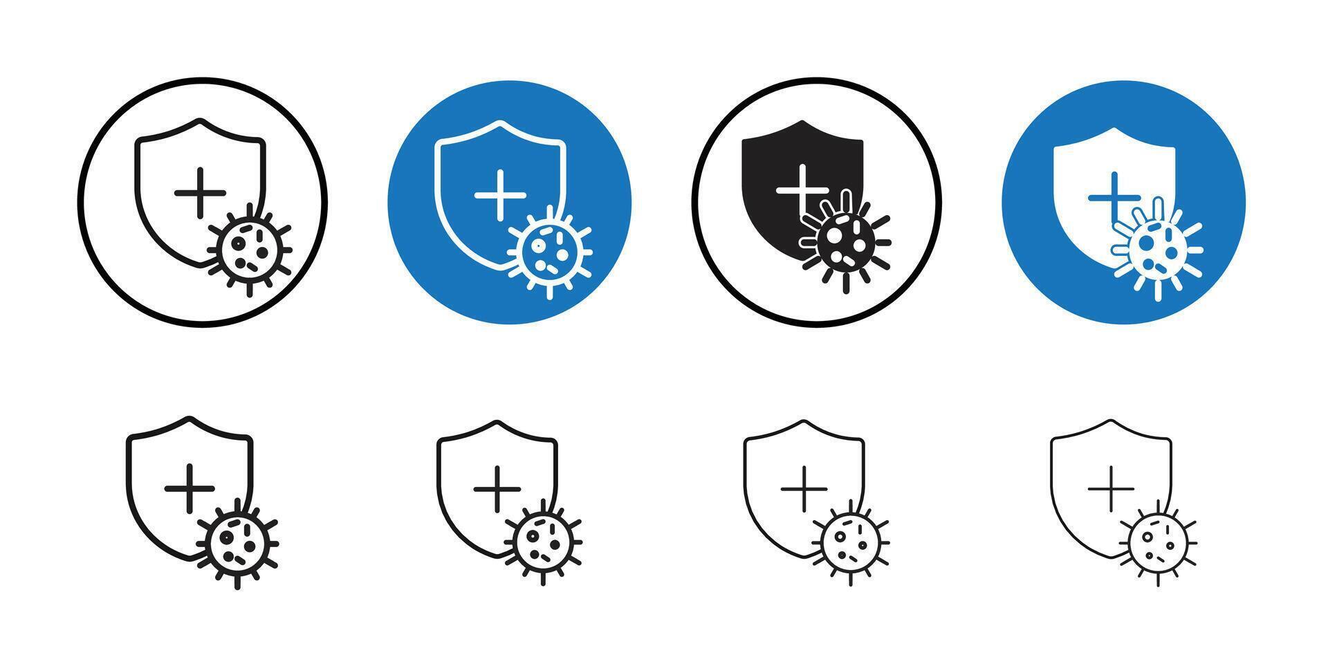 Immunity icon Thin line art collection vector