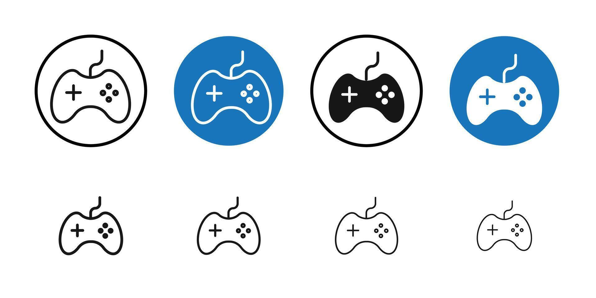 Gaming Controller Icon Thin line art collection vector