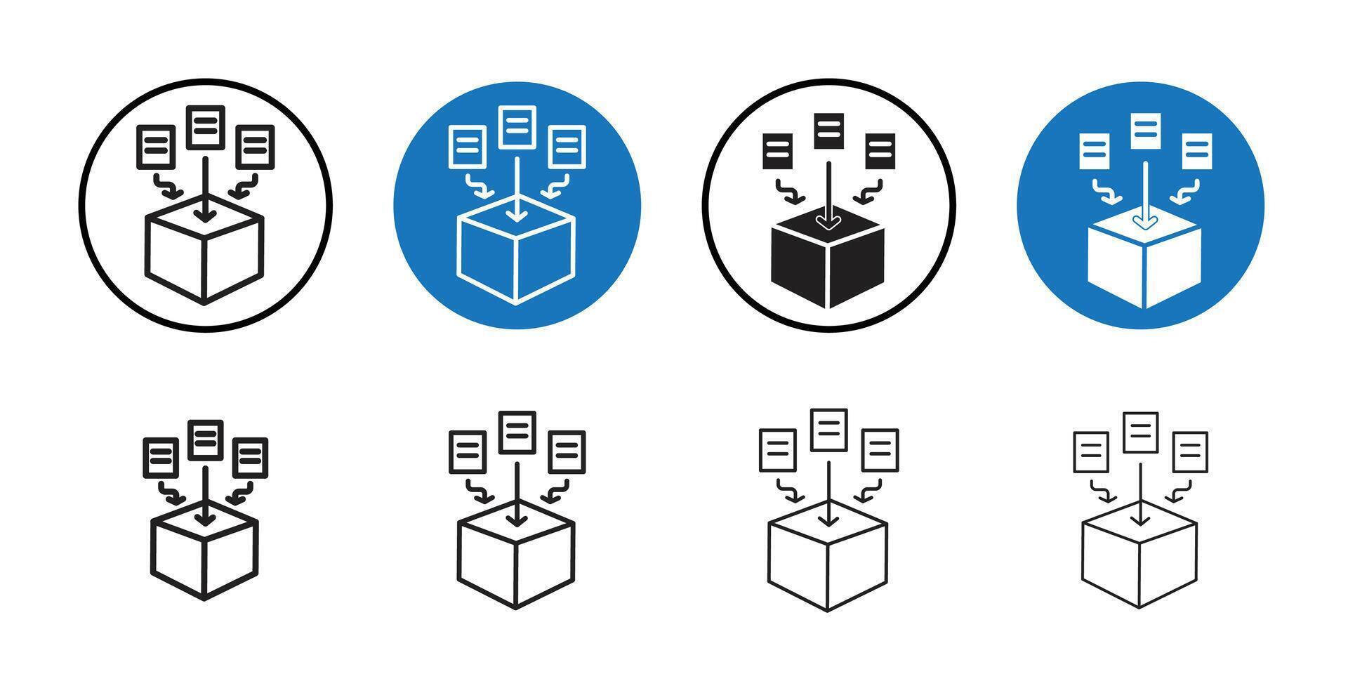 Collection icon Thin line art collection vector