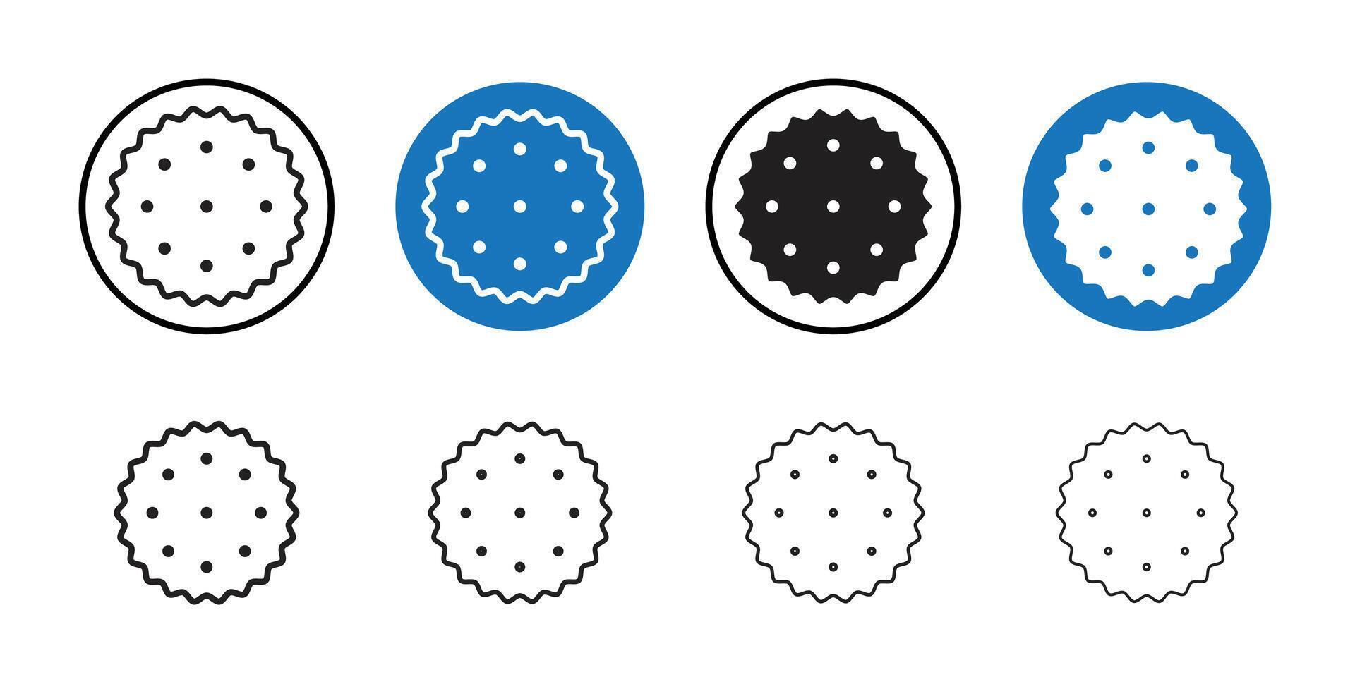 Crackers icon Thin line art collection vector