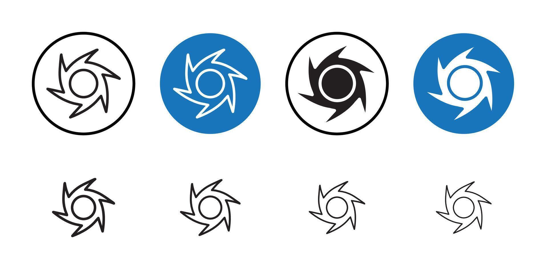 Hurricane icon Thin line art collection vector