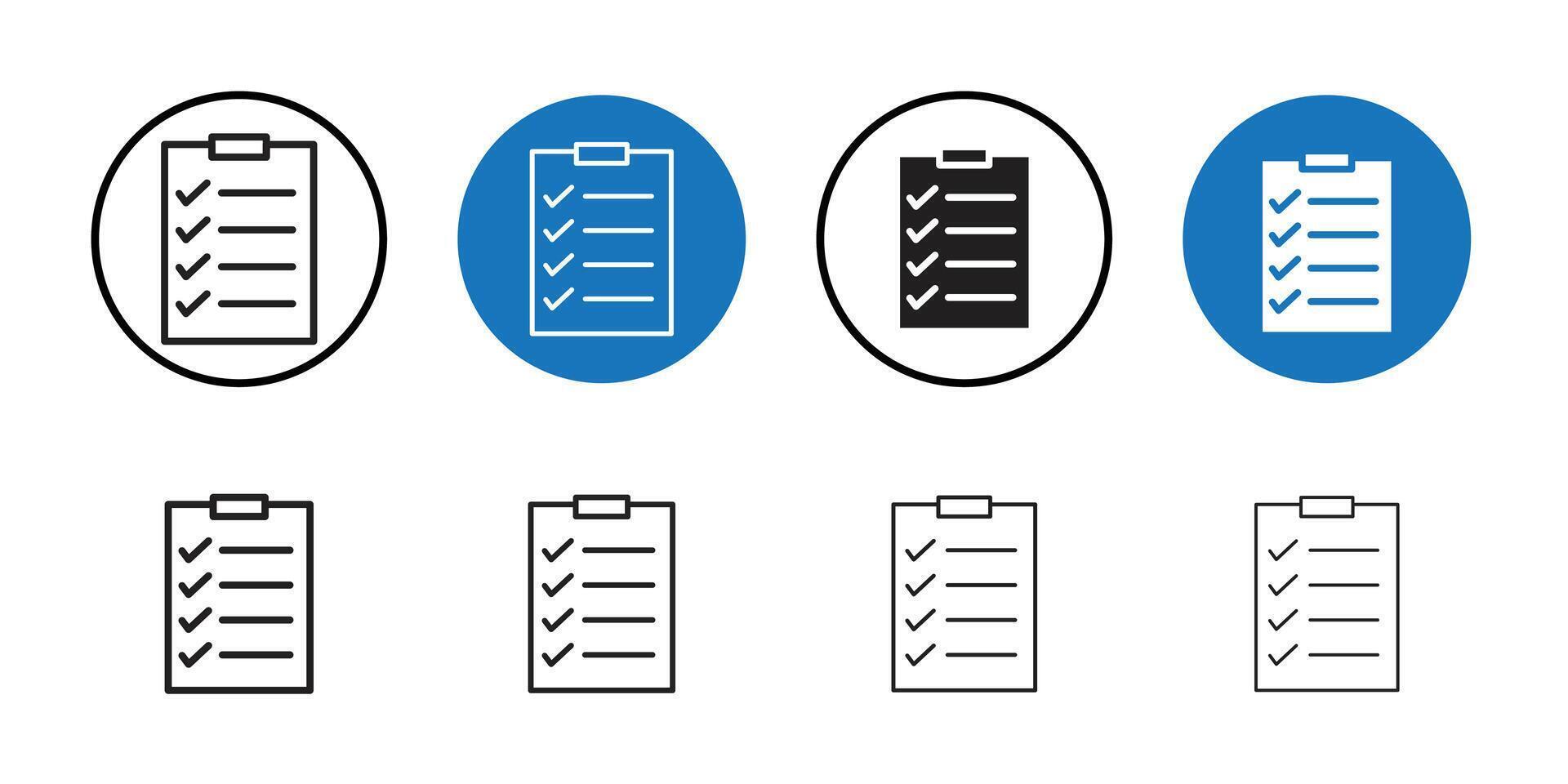 List icon Thin line art collection vector