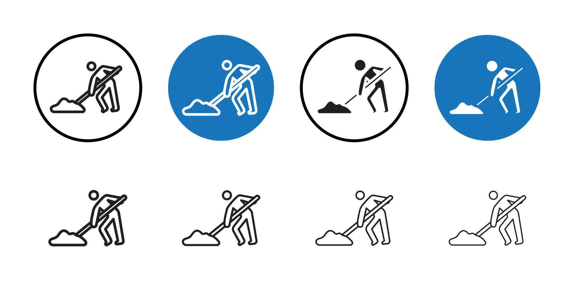 Construction icon Thin line art collection vector