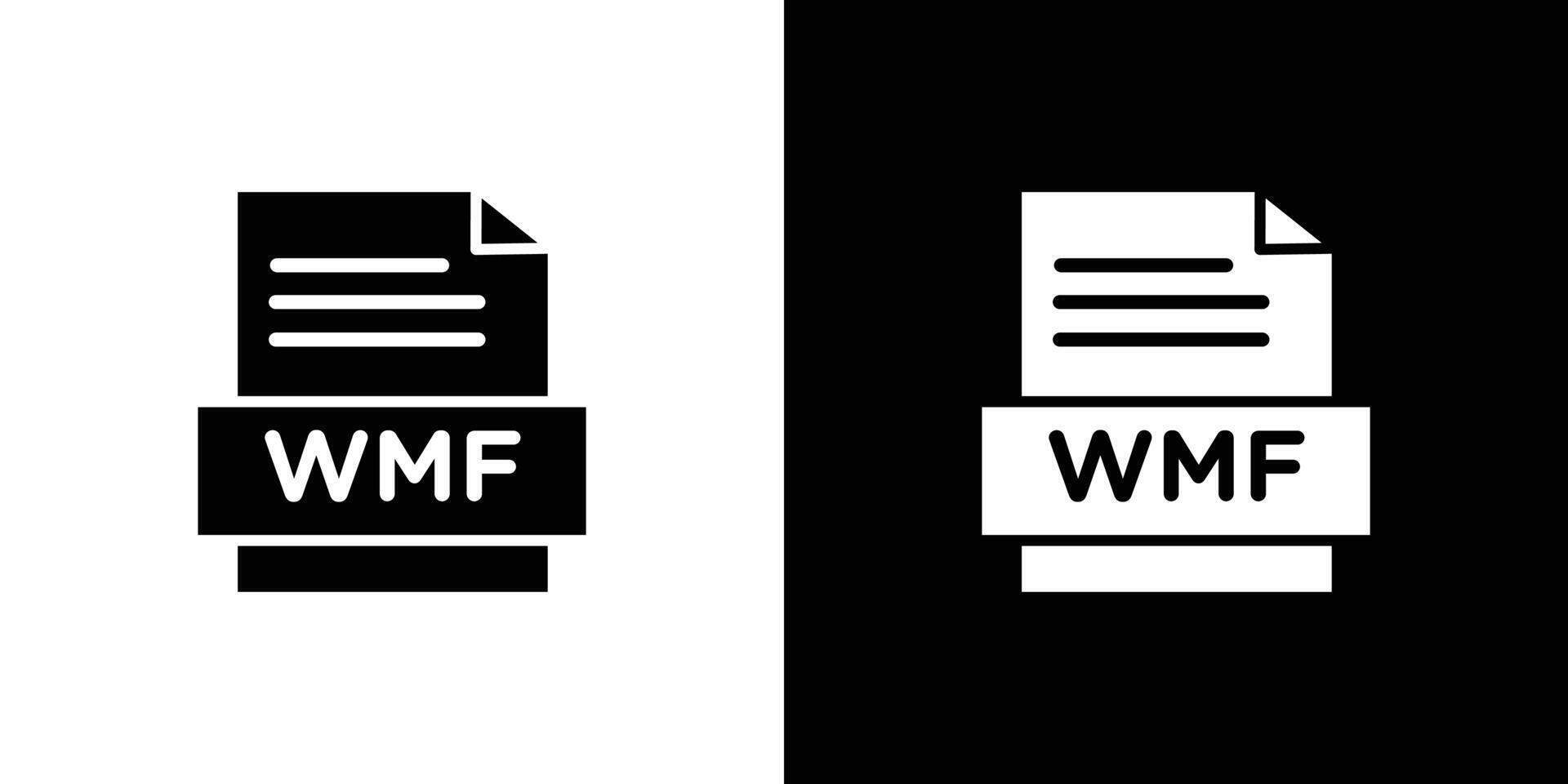 WMF File Document Icon Flat art illustration in outline vector