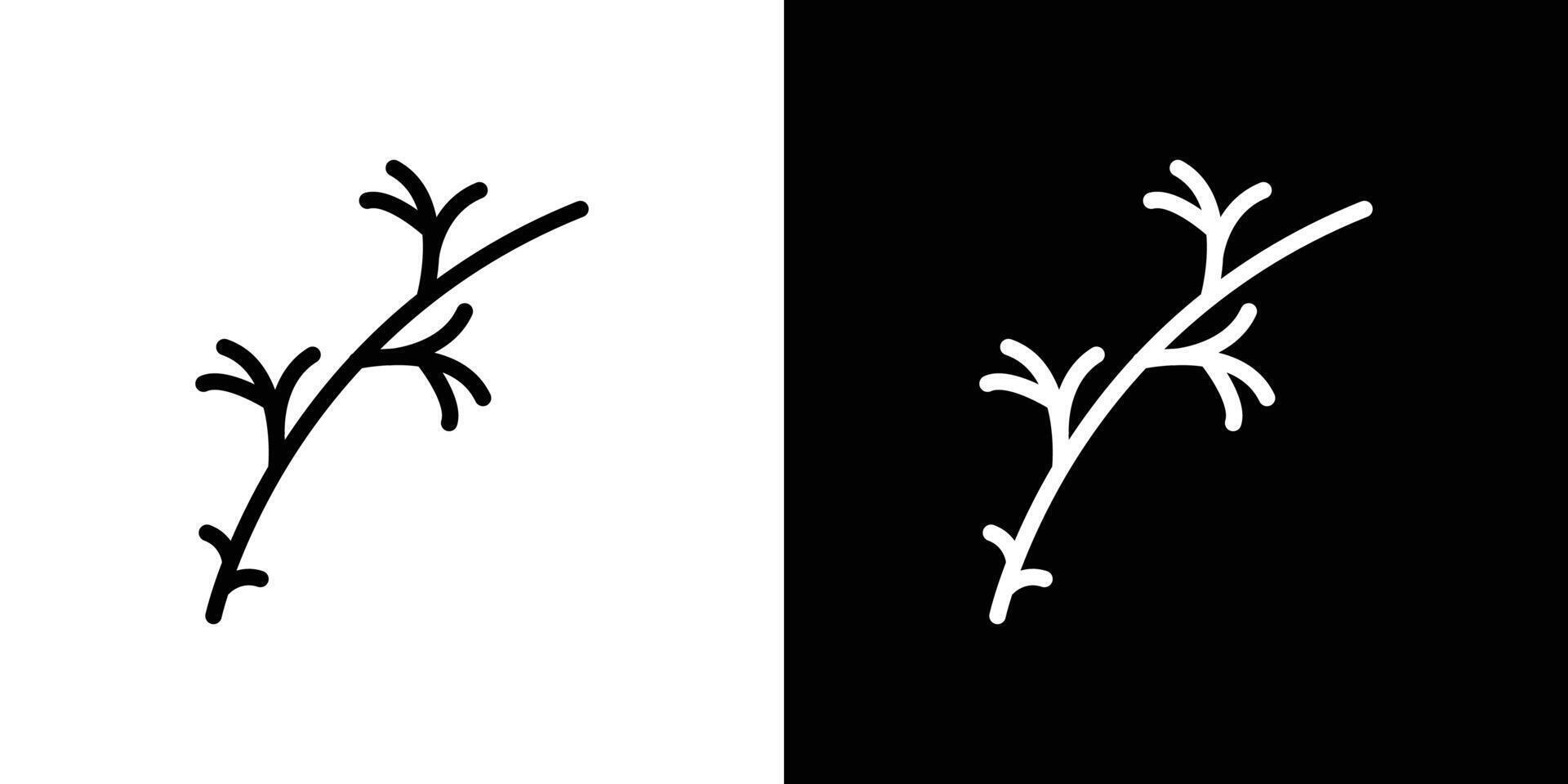 wood branch icon Flat art illustration in outline vector