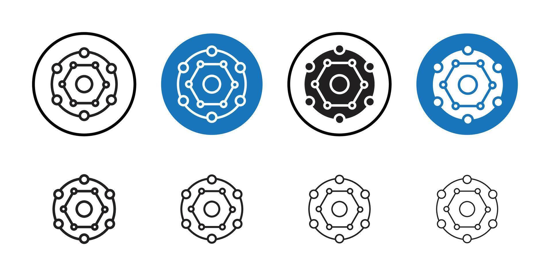 Antioxidant icon Thin line art collection vector