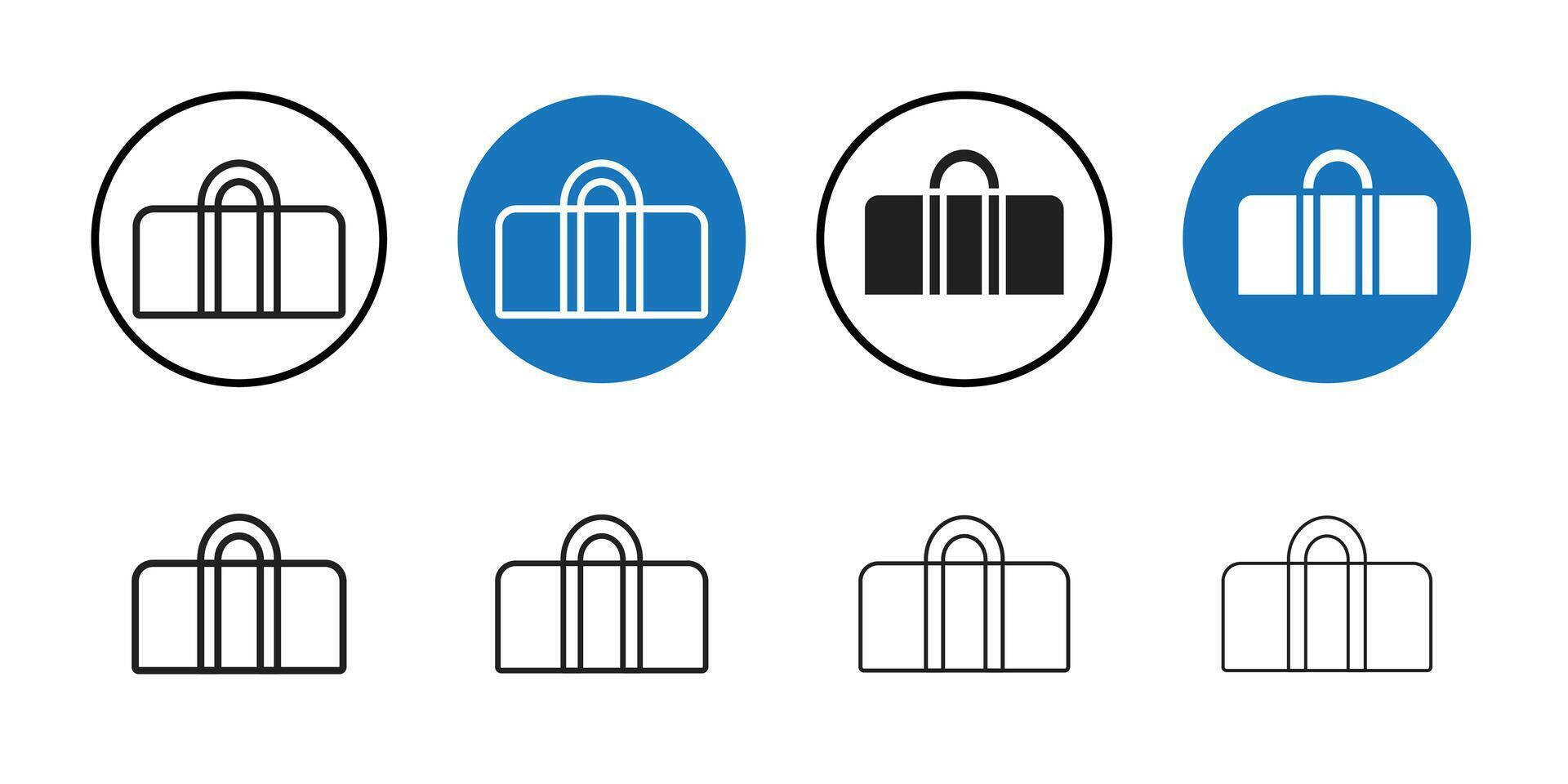 Bag Icon Thin line art collection vector