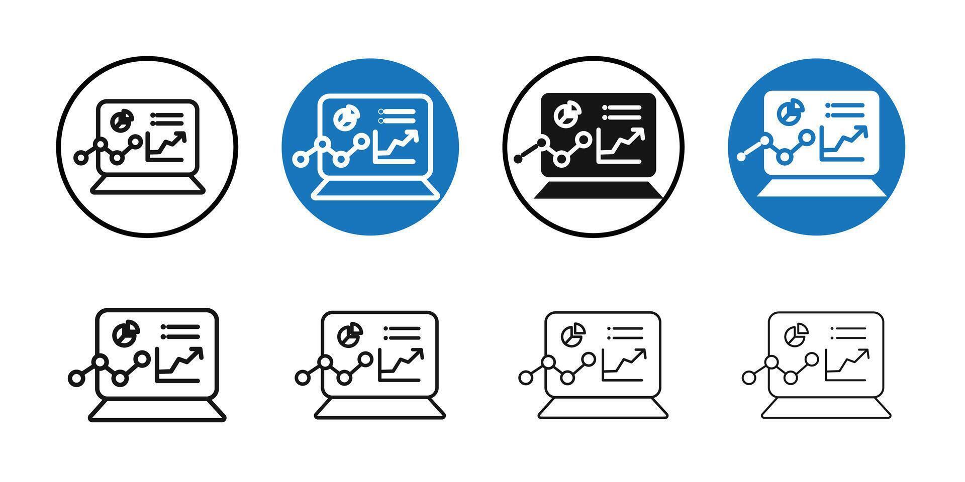 Dashboard icon Thin line art collection vector