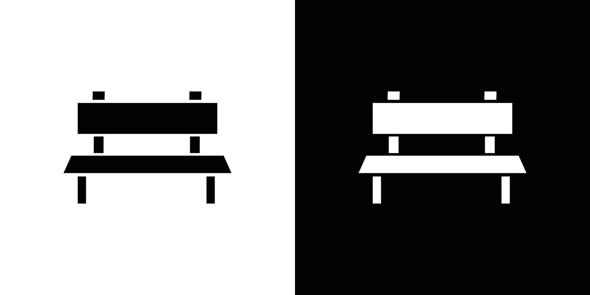 Bench icon Flat art illustration in outline vector