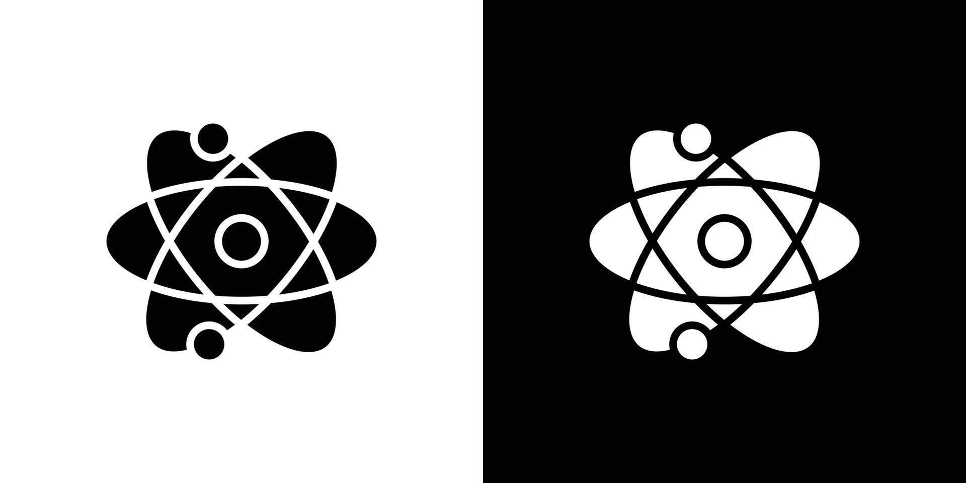atom scientific icon Flat art illustration in outline vector