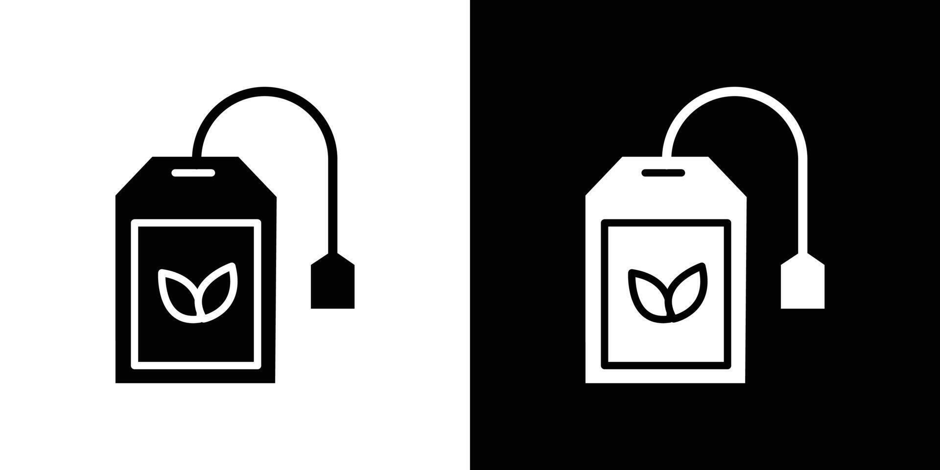 Tea bag icon Flat art illustration in outline vector