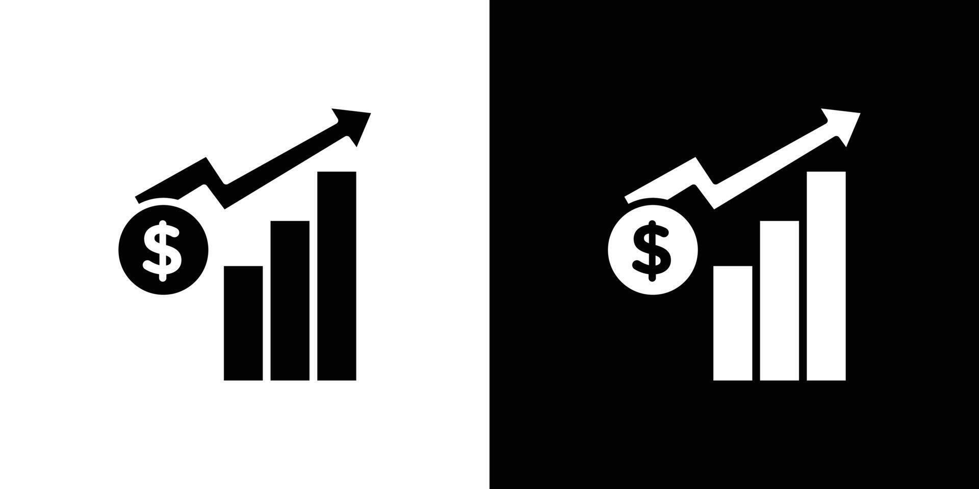 Rise price icon Flat art illustration in outline vector