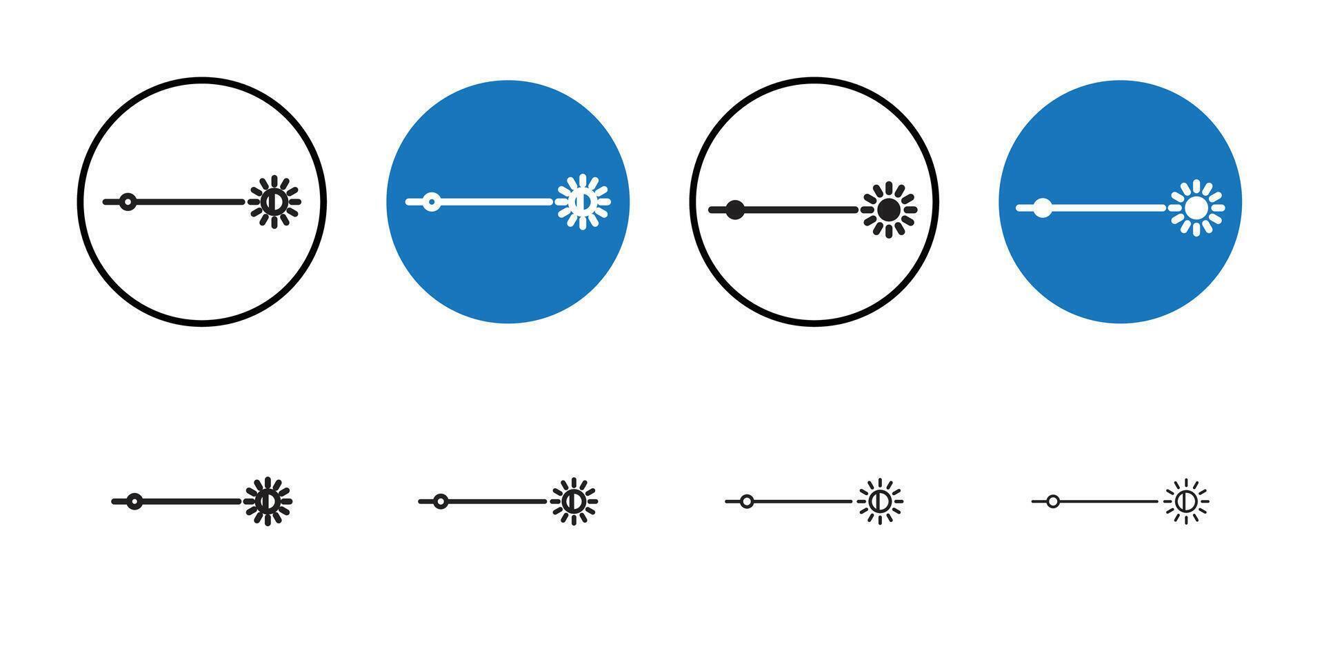 Brightness icon Thin line art collection vector