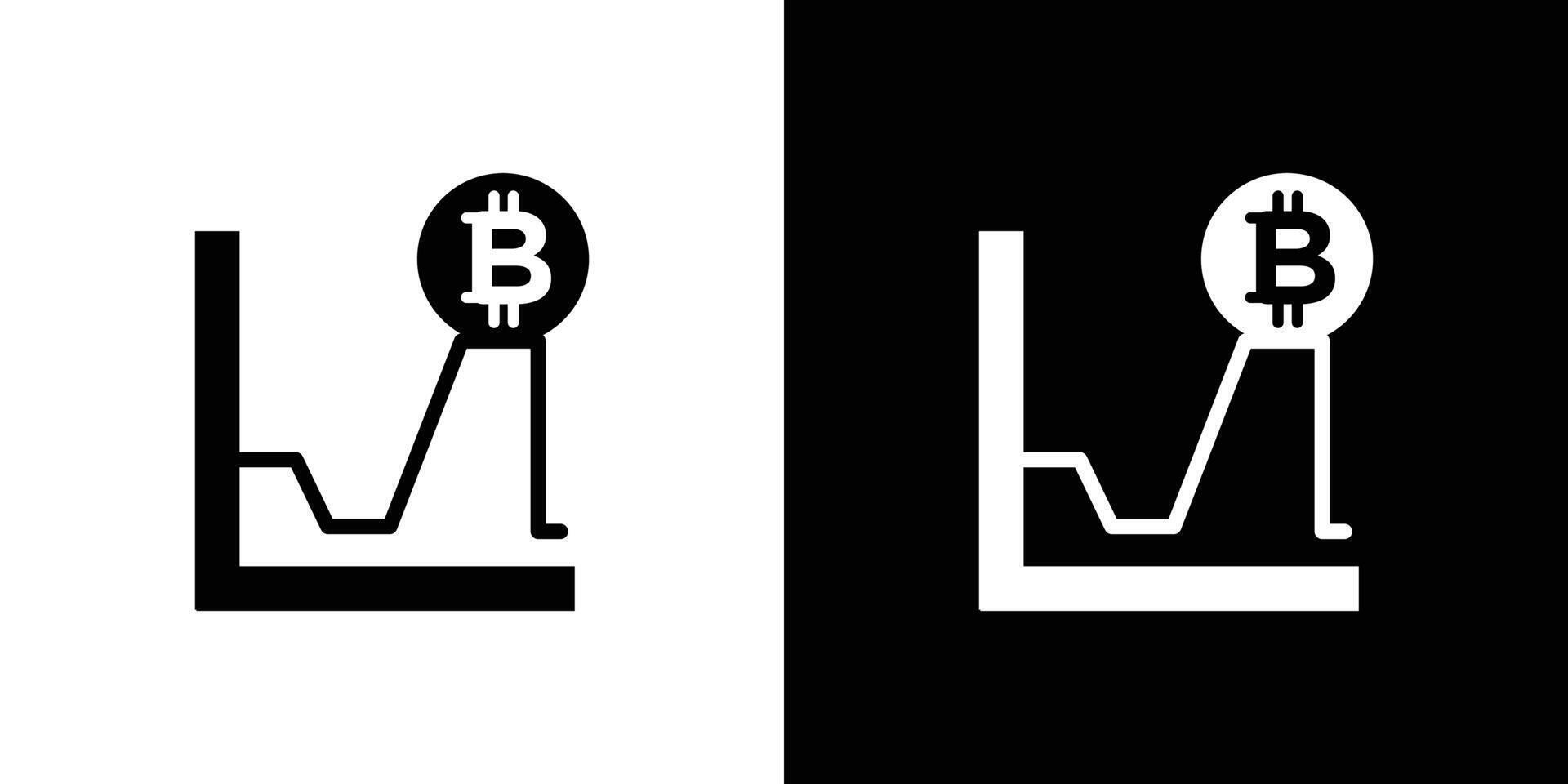 Bitcoin Evolution icon Flat art illustration in outline vector
