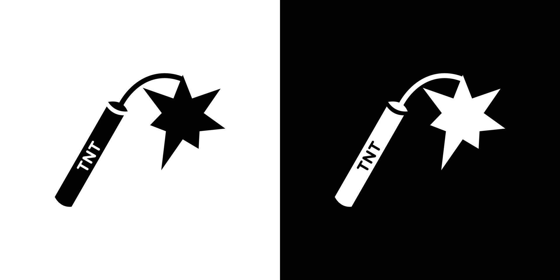 TNT dynamite icon Flat art illustration in outline vector