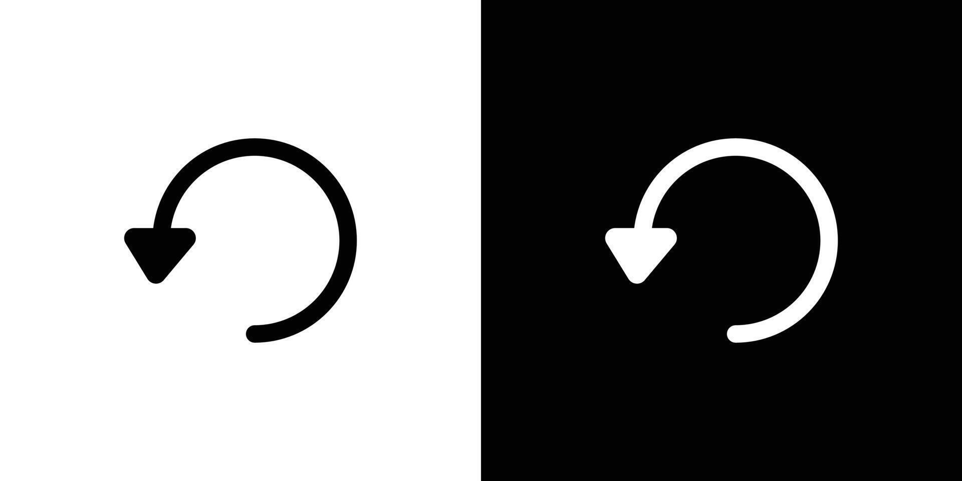Undo arrow sign icon Flat art illustration in outline vector