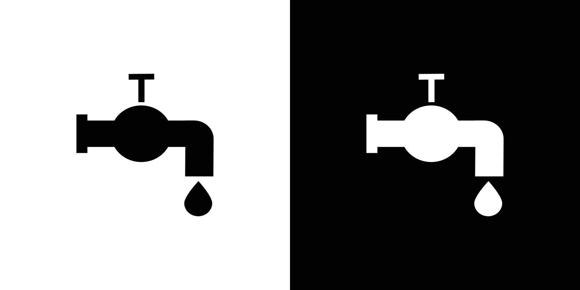 Water tap icon Flat art illustration in outline vector