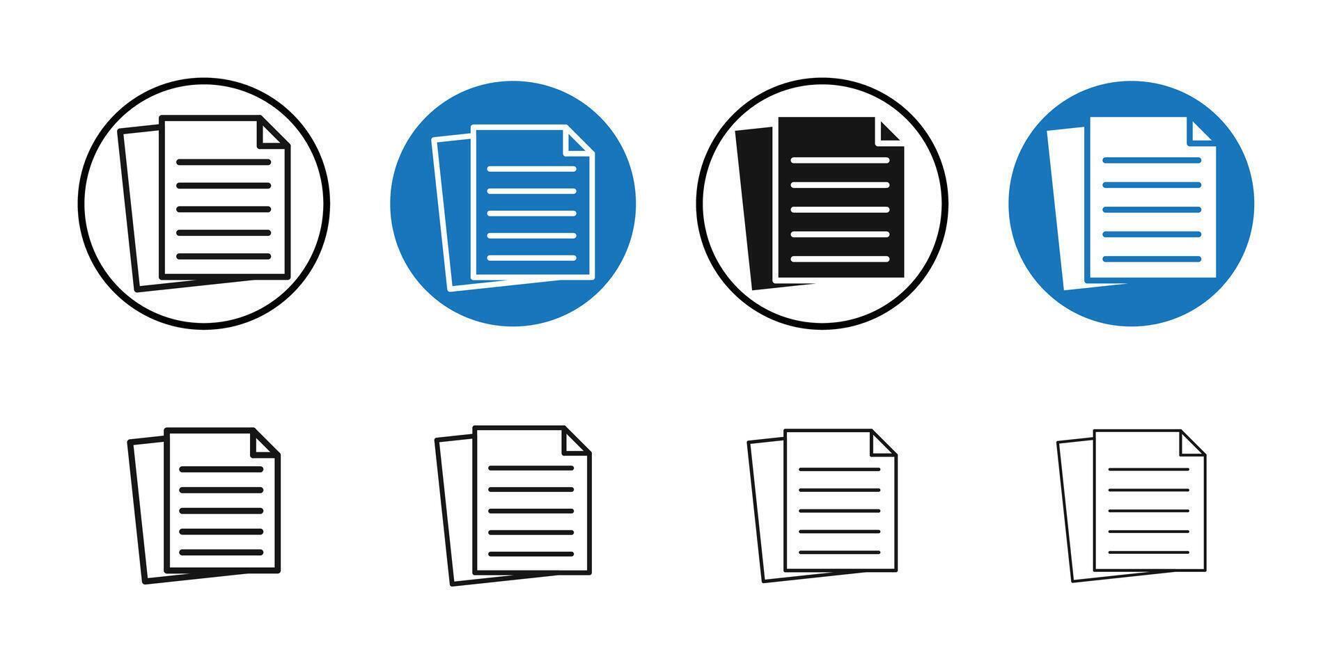 File icon Thin line art collection vector