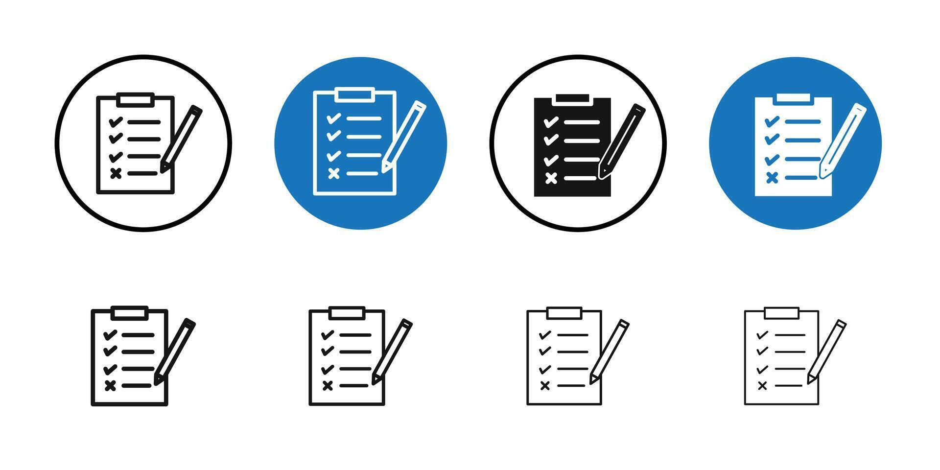 Check list icon Thin line art collection vector