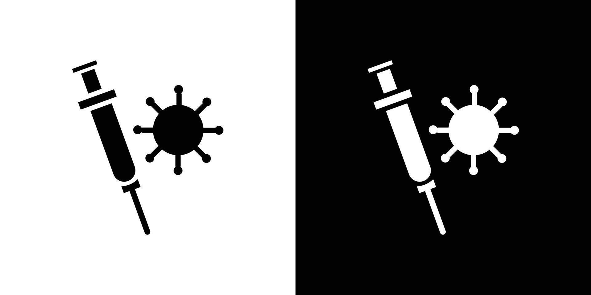 Covid 19 vaccine icon Flat art illustration in outline vector