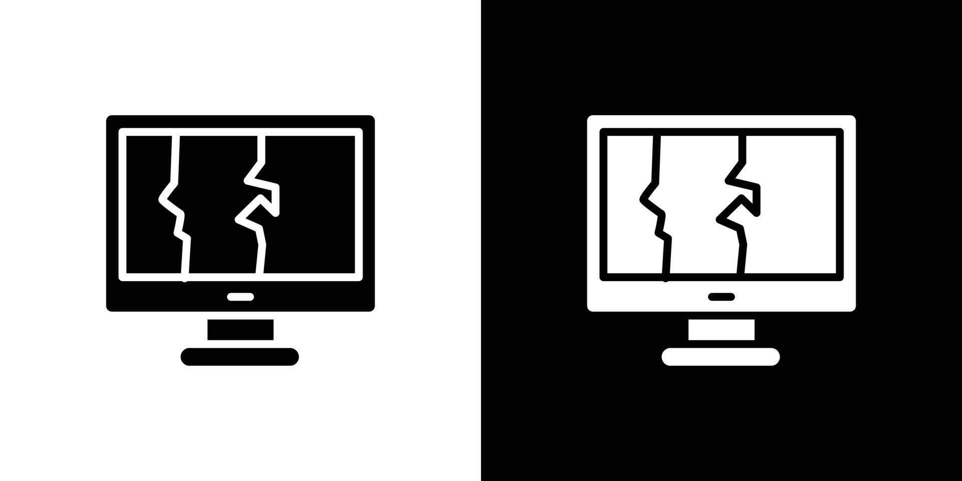 Display or lcd issues icon set illustration vector