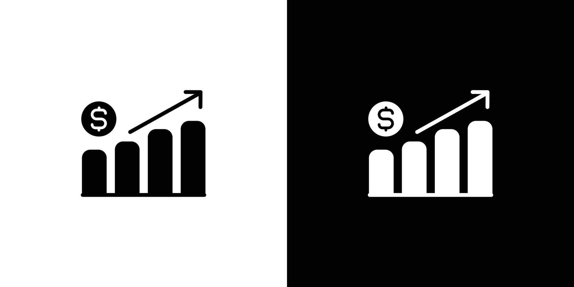 Rise price icon set illustration vector