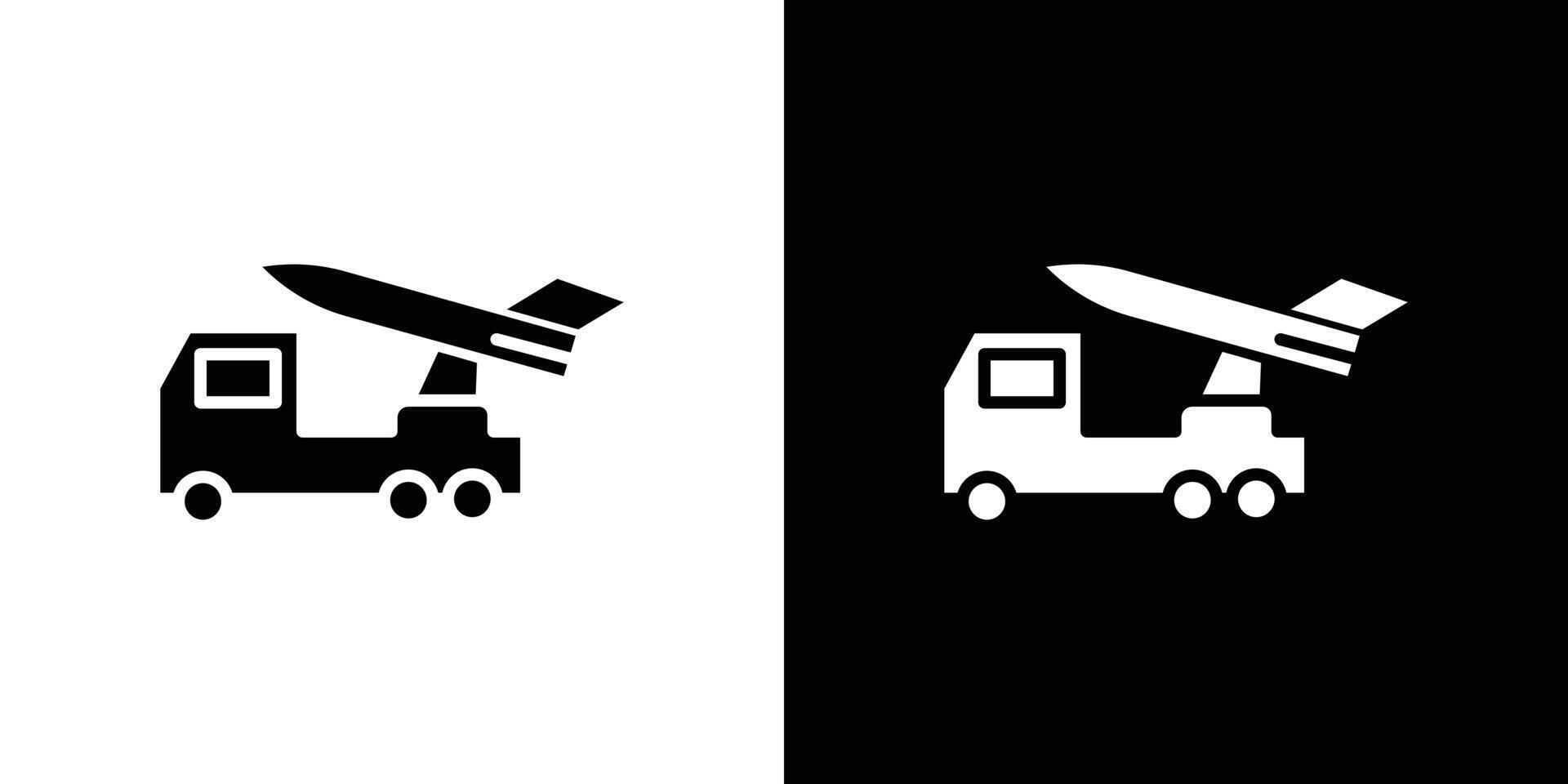 Missile Launcher icon Flat art illustration in outline vector