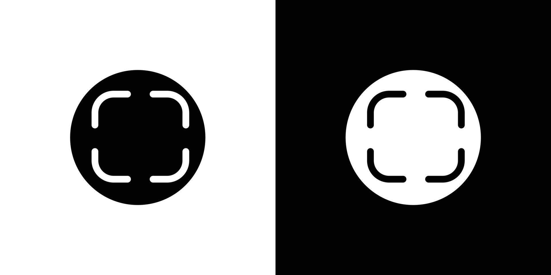 scan button icon Flat art illustration in outline vector