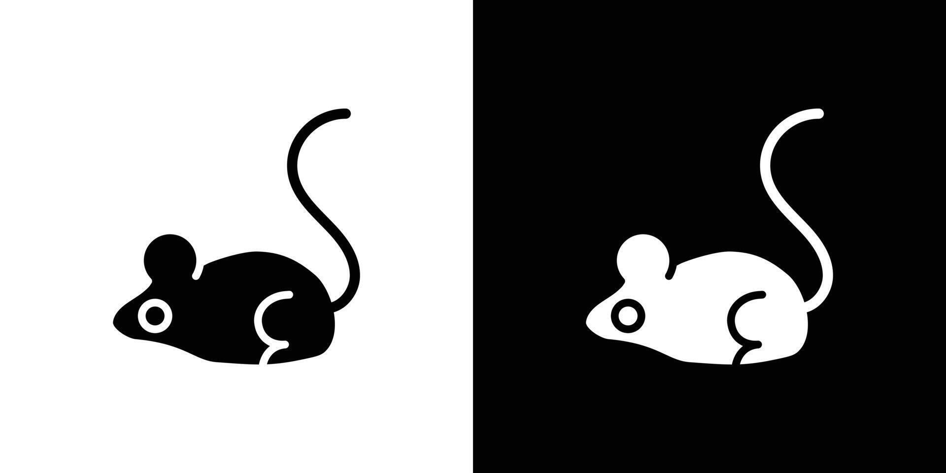 Mouse animal icon Flat art illustration in outline vector